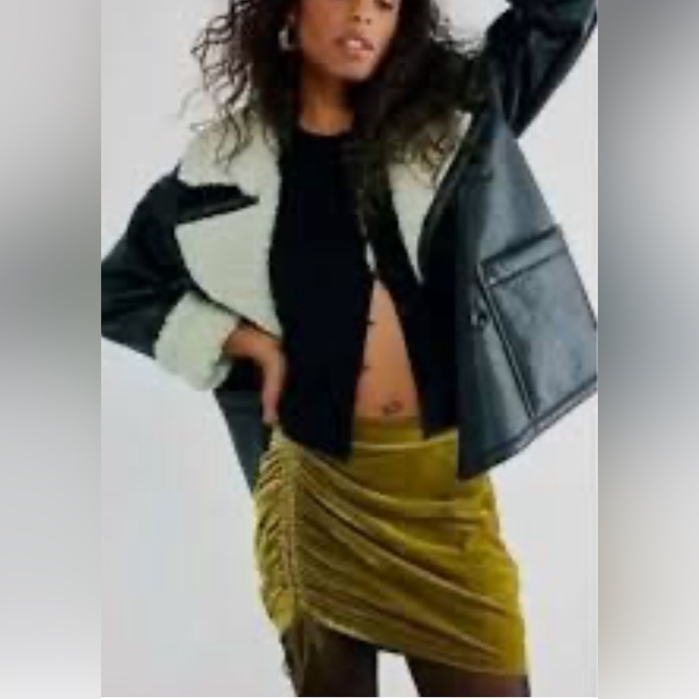 Free People X Revolve | Vivienne Velvet Mini Skirt Size 12 90s 80s‎ Grunge Y2K
